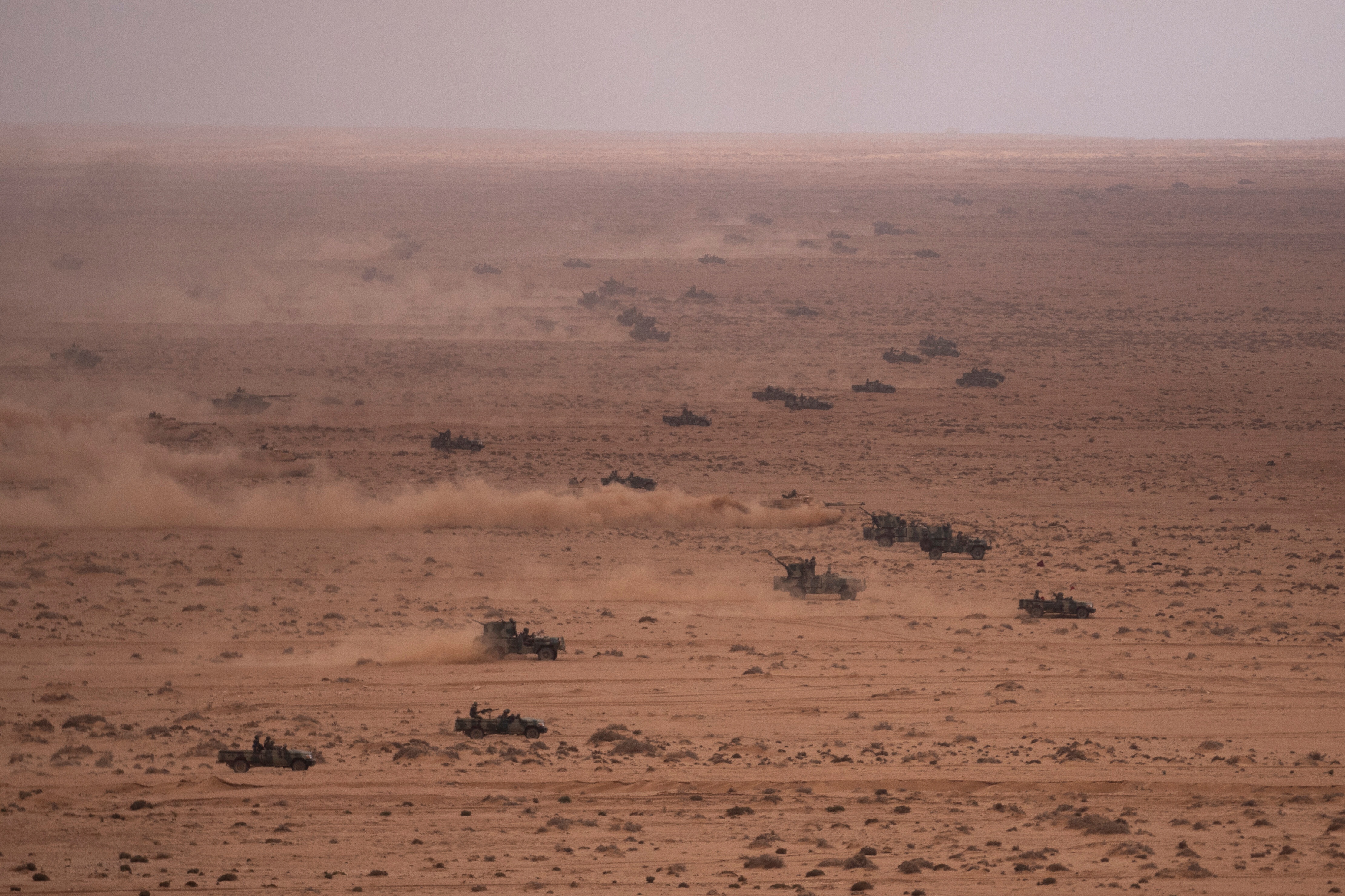 U.S. and Moroccan military forces take part in the 20th edition of the African Lion military exercise, in Tantan, south of Agadir, Morocco, on May 31, 2024.